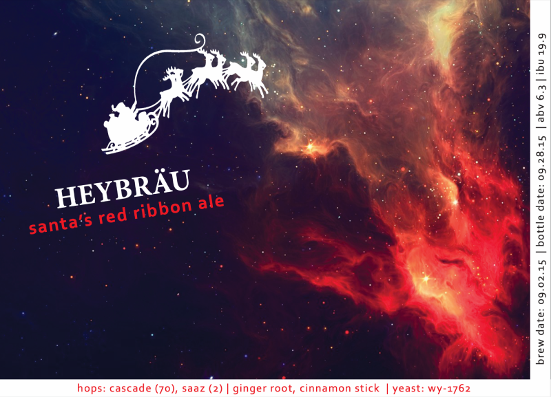 Santa's Red Ribbon Label